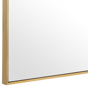 Casa Padrino Luxus Spiegel / Wandspiegel Messingfarben 180 x H. 140 cm - Garderobenspiegel - Wohnzimmer Spiegel - Luxus Qualität