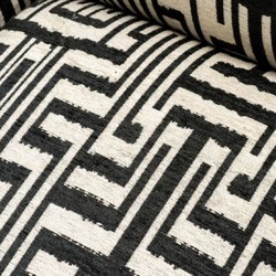 Casa Padrino luxury armchair black / white / brass 80 x 90 x H. 88 cm - Living Room Armchair - Living Room Furniture