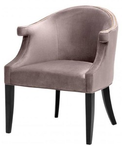 Casa Padrino sillón de salón de lujo de terciopelo taupe / negro 70 x 70 x H. 83 cm - Muebles para Hoteles