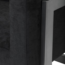 Casa Padrino fauteuil de club de luxe en velours noir / bronze 86 x 70 x H. 74 cm - Qualité de Luxe