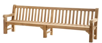 Casa Padrino Panca / Panca da Giardino di Lusso in Teak Naturale 300 x 69 x H. 95 cm - Panca in Legno Massello - Mobili in Teak - Mobili da Giardino - Qualità di Lusso