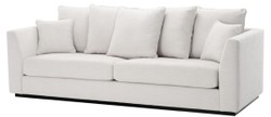 Casa Padrino sofá de salón con 7 cojines blanco / negro 255 x 100 x H. 90 cm - Sofá de Lujo - Muebles de Salón