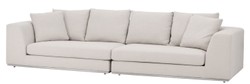 Casa Padrino sofá de lujo con 6 cojines natural / plata 317 x 112 x H. 84 cm - Muebles de Salón de Lujo