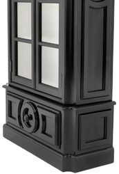 Casa Padrino Armoire Vitrine de Luxe Noir / Blanc 113 x 46 x H. 240 cm - Vitrine en Bois Massif - Armoire de Salon avec 2 Portes en Verre et Tiroir - Qualité de Luxe