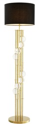luxus stehleuchte, luxus stehlampe, stehleuchte mit kristallglas, stehleuchte gold, runde stehlampe, goldene lampe, wohnzimmer lampe, designer stehleuchte