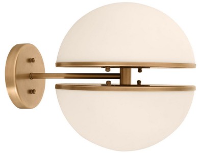 Casa Padrino Luxus Wandleuchte Antik Messingfarben / Weiß 30 x 40 x H. 30 cm - Hotel & Restaurant Lampe