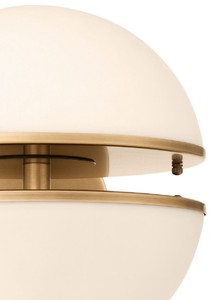 Casa Padrino Luxus Wandleuchte Antik Messingfarben / Weiß 30 x 40 x H. 30 cm - Hotel & Restaurant Lampe