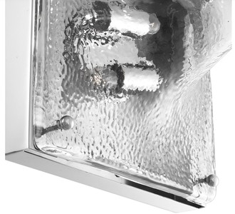 Casa Padrino Designer Wandleuchte Silber 26 x 19 x H. 26 cm - Designer Lampe mit handgefertigtem Glas