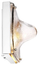 Casa Padrino lampada da parete di design argento 26 x 19 x H. 26 cm - Lampada di Design con Vetro Lavorato a Mano