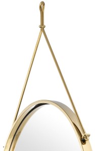 Casa Padrino Luxus Edelstahl Wandspiegel Gold Ø 65 x 3 x H. 97 cm - Garderoben Spiegel - Wohnzimmer Spiegel - Schlafzimmer Spiegel - Luxus Qualität
