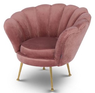 Casa Padrino Designer Kids Velvet Armchair Pink / Brass 96 x 79 x H. 78 cm - Luxury Children's Furniture