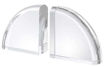 Casa Padrino luxury crystal glass bookends set 22 x 7.5 x H. 22.5 cm - Luxury Decorative Accessories