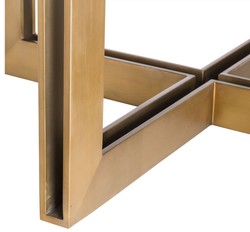 Casa Padrino luxury dining table nature / brass 200 x 120 x H. 76 cm - Oval Kitchen Table - Luxury Dining Room Furniture