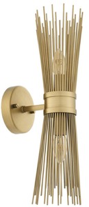 Casa Padrino Designer Wandleuchte Antik Messing 12 x 19 x H. 47 cm - Designer Lampe - Luxus Qualität
