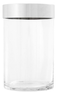 Casa Padrino Luxus Kerzenleuchter Silber Ø 20 x H. 31,5 cm - Runder Glas Kerzenleuchter mit Aluminium Ring - Luxus Kollektion