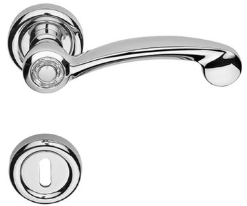 Casa Padrino set di maniglie per porte di lusso argento 14,5 x H. 5 cm - Maniglioni Moderni con Vetro Cristallo Swarovski - Qualità di Lusso - Made in Italy