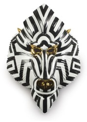 porzellan maske pavian affe, porzellan deko, porzellan figur, porzellan wanddeko, pavian affe maske schwarz weiß, wanddeko maske, wanddeko pavian affe, afrikanische maske, afrikanische tiere, designer wanddeko, designer porzellan maske