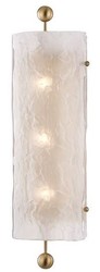 Casa Padrino Luxury Wall Lamp Antique Brass / White 15.9 x 12 x H. 57.2 cm - Hotel & Restaurant Wall Sconce - Luxury Collection