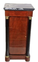 barock säule, mahagoni säule, säule mit marmorplatte, dunkelbraune säule, säule dunkelbraun, barock blumensäule, barock beistelltisch, barock möbel