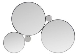 Casa Padrino specchio da parete di design argento 167 x H. 121 cm - Specchio in Acciaio Inossidabile - Specchio da Salotto di Lusso
