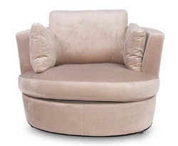 Casa Padrino Sillón de Terciopelo de Lujo Champán 101 x 94 x H. 78 cm - Sillón de Salón - Muebles de Salón de Lujo