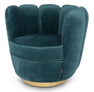 Casa Padrino sillón de terciopelo de diseño verde 85 x 77 x H. 75 cm - Muebles de Salón de Diseño - Colección de Lujo
