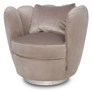 Casa Padrino sillón de terciopelo de diseño champán 85 x 77 x H. 75 cm - Muebles de Salón de Diseño - Colección de Lujo