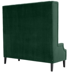 Casa Padrino sofá de lujo con respaldo alto verde oscuro / negro 160 x 68 x H. 160 cm - Sofá de Terciopelo Chesterfield - Muebles Chesterfield
