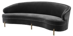 luxus sofa, gebogenes sofa, samt sofa, designer sofa, dunkelgraues sofa, sofa dunkelgrau, designer sofa, wohnzimmer sofa dunkelgrau, luxus wohnzimmer möbel