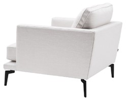 Casa Padrino Fauteuil de Luxe Blanc / Noir 91 x 99 x H. 82 cm - Fauteuil de Salon - Meubles de Salon de Luxe
