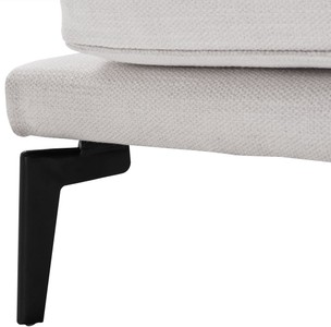 Casa Padrino Luxus Sofa Weiß / Schwarz 230 x 99 x H. 82 cm - Wohnzimmer Sofa - Luxus Wohnzimmer Möbel