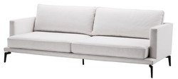 Casa Padrino canapé de luxe blanc / noir 230 x 99 x H. 82 cm - Canapé de Salon - Meubles de Salon de Luxe