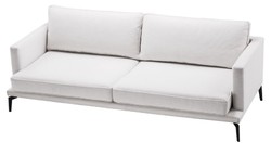 Casa Padrino canapé de luxe blanc / noir 230 x 99 x H. 82 cm - Canapé de Salon - Meubles de Salon de Luxe