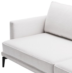 Casa Padrino canapé de luxe blanc / noir 230 x 99 x H. 82 cm - Canapé de Salon - Meubles de Salon de Luxe