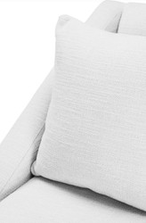 Casa Padrino luxury armchair white / brass 88 x 94 x H. 73 cm - Living Room Armchair with 2 Cushions - Luxury Furniture