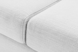 Casa Padrino Divano di Lusso Bianco / Ottone 223 x 94 x H. 73 cm - Divano del Soggiorno con 4 Cuscini - Mobili di Lusso