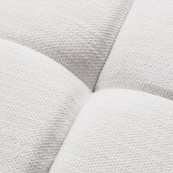 Casa Padrino ottomano di lusso bianco / nero 65 x 53 x H. 44 cm - Sgabello Rettangolare con Gambe in Acciaio Inossidabile - Mobili da Soggiorno