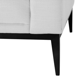 Casa Padrino Divano di Lusso Bianco / Nero 240 x 98 x H. 69 cm - Divano del Soggiorno con 4 Cuscini - Mobili per Soggiorno - Mobili di Lusso