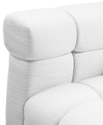 Casa Padrino Divano di Lusso Bianco / Nero 240 x 98 x H. 69 cm - Divano del Soggiorno con 4 Cuscini - Mobili per Soggiorno - Mobili di Lusso