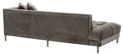 luxus sofa grau, designer sofa grau, wohnzimmer sofa grau, graues sofa, club sofa, lounge sofa, rechtsseitiges sofa, sofa rechts, graues wohnzimmer sofa, luxus möbel, hotel sofa grau, sofa mit 2 kissen