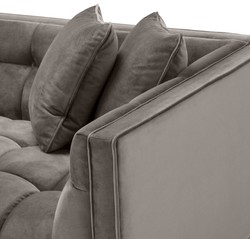 luxus sofa grau, designer sofa grau, wohnzimmer sofa grau, graues sofa, club sofa, lounge sofa, rechtsseitiges sofa, sofa rechts, graues wohnzimmer sofa, luxus möbel, hotel sofa grau, sofa mit 2 kissen