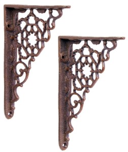 judendstil wandhalter set, barock wandhalter, antik stil wandhalter, gusseisen wandhalter, wandhalter braun, metall wandhalter, barock wanddeko, judendstil wanddeko, antik stil wanddeko