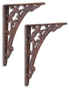 judendstil wandhalter set, barock wandhalter, antik stil wandhalter, gusseisen wandhalter, wandhalter antik braun, metall wandhalter, barock wanddeko, judendstil wanddeko, antik stil wanddeko
