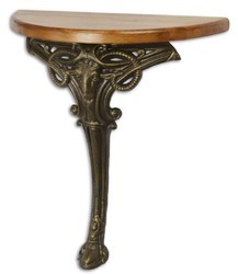 barock beistelltisch, halbrunder beistelltisch, wand beistelltisch, beistelltisch mit einem bein, wandtisch halbrund, garten beistelltisch, barock möbel, barock gartenmöbel, halbrunder wandtisch
