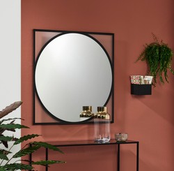 luxus spiegel, designer spiegel, wandspiegel, wohnzimmer spiegel, garderoben spiegel, spiegel schwarz, schwarzer spiegel, metall spiegel, wohnzimmer möbel, garderoben möbel, luxus möbel