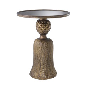 Casa Padrino Luxus Esstisch Antik Gold Ø 60 x H. 74,5 cm - Luxus Wohnzimmermöbel Casa Padrino Luxus Esstisch Antik Gold Ø 60 x H. 74,5 cm - Luxus Wohnzimmermöbel