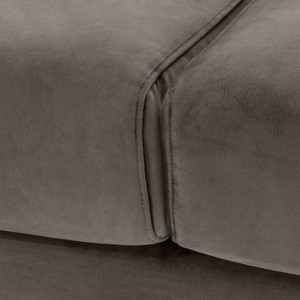 Casa Padrino Luxus Samtsofa Grau / Messingfarben 223 x 94 x H. 73 cm - Wohnzimmer Sofa mit 4 Kissen - Luxus Möbel