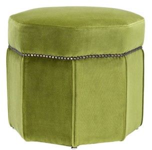 Casa Padrino sgabello di lusso verde chiaro / ottone antico 46 x 46 x H. 44 cm - 8 Angolari Sgabello - Mobili di Lusso
