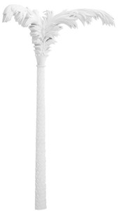 Casa Padrino luxury wall deco palm matt white 206 x H. 260 cm - Resin Palm Tree - Luxury Decoration Accessories
