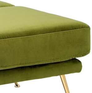 Casa Padrino Luxus Sitzbank Grün / Messingfarben 125 x 58 x H. 45 cm - Luxus Möbel